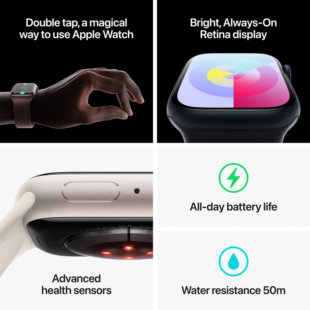 Midnight Aluminum 45mm GPS + Cellular Smartwatch with Sport Band G47626