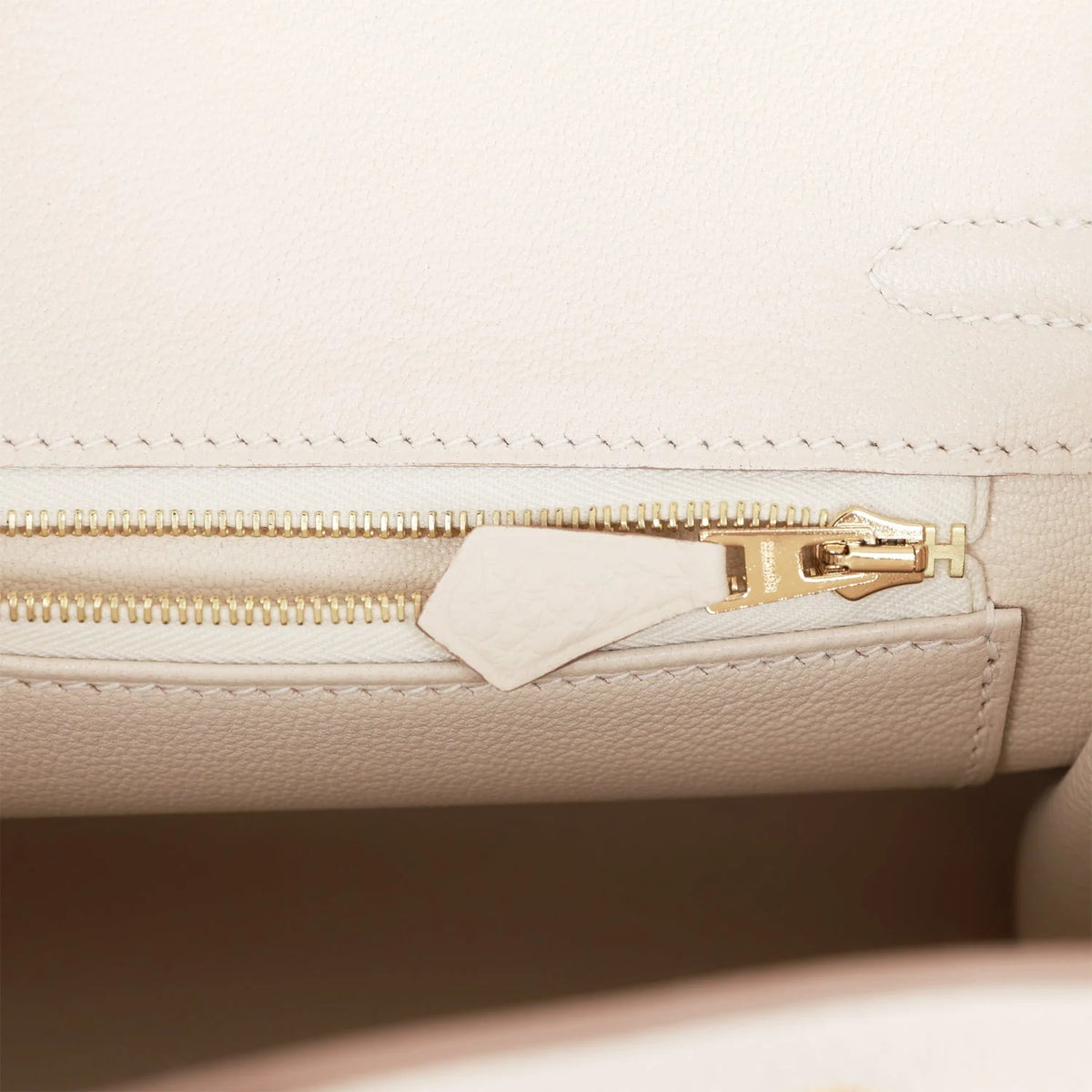 Birkin 25 Craie Togo Gold Hardware P381
