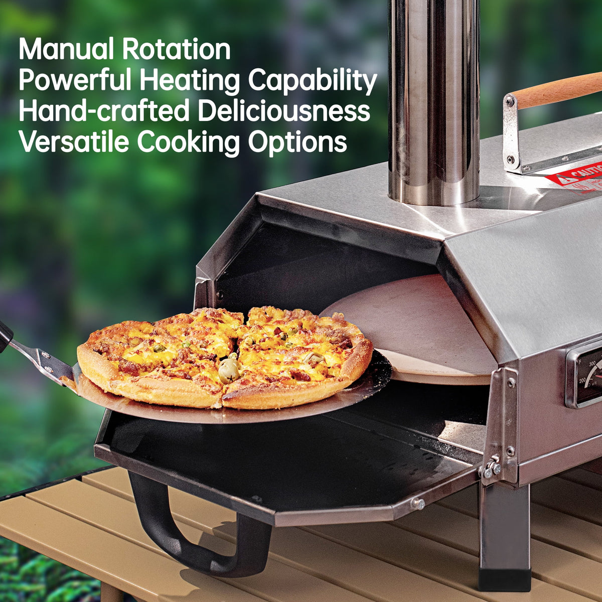 Wood Pellet Fired Pizza Oven with 10PCS Accessories Q511