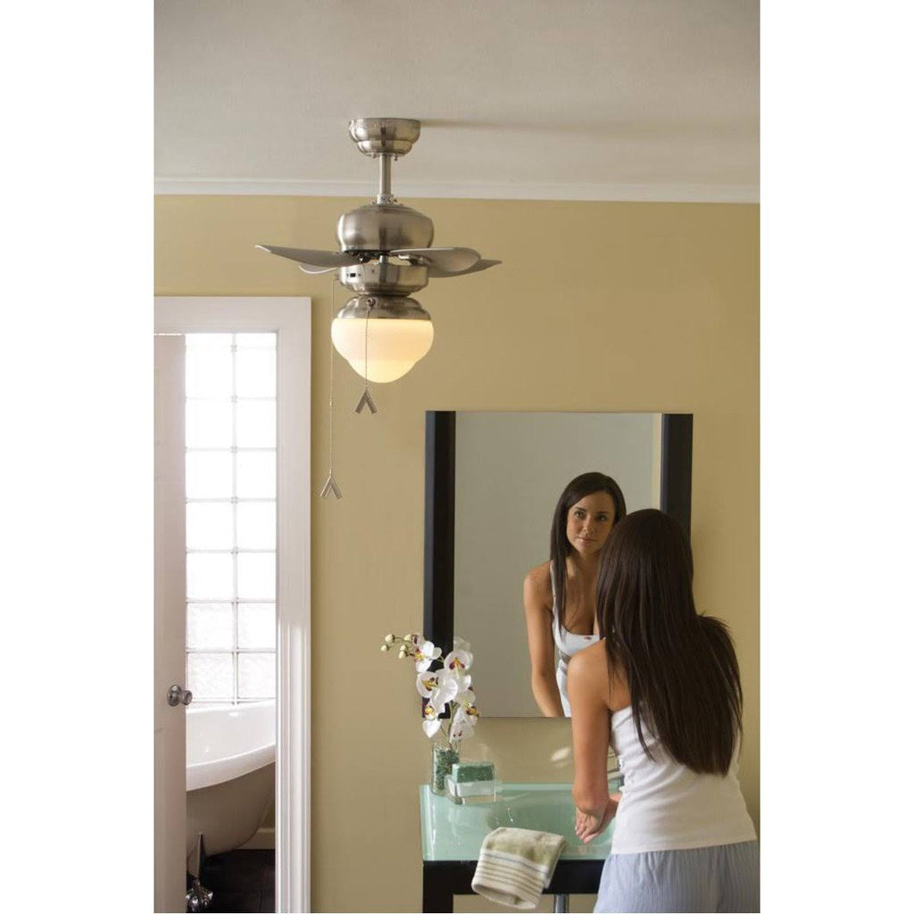 White 4-Blade 20x22 Mini Indoor Ceiling Fan U1433