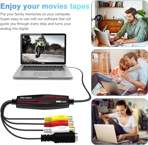Video Capture Card, USB2.0 Video Capture Device, RCA to USB Converter B9932