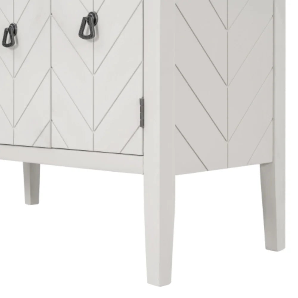 Wooden Storage Cabinet with Adjustable Shelf, Antique Gray V608812