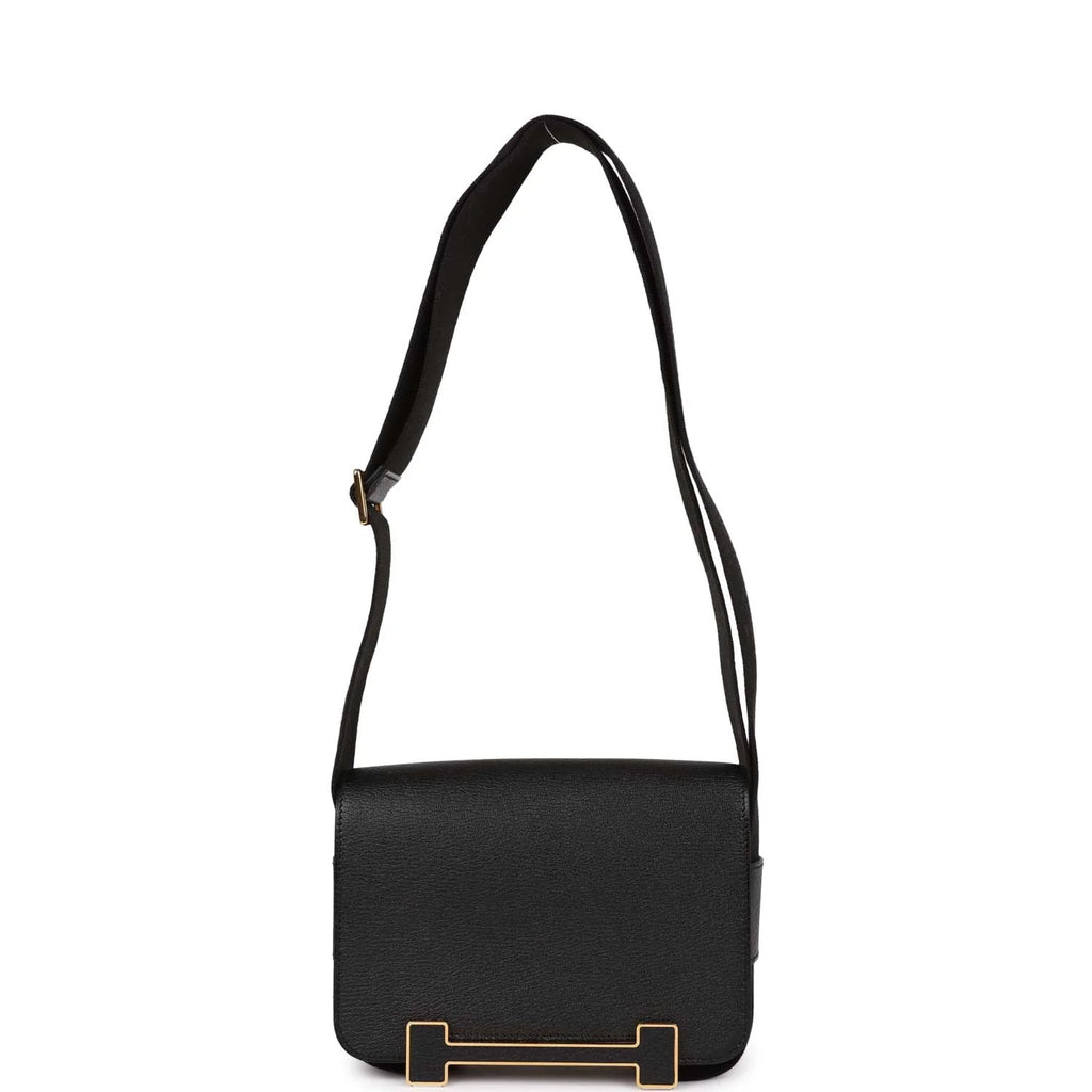 Black Chevre Gold Hardware Geta K830484