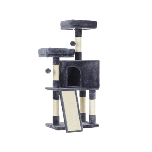 45.3-Inch Cat Tree with Scratching Post and Ramp Q34658