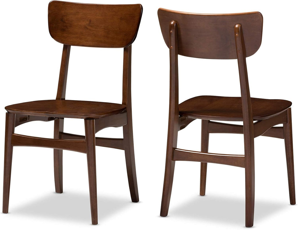 Set of 2 Dark Walnut Bentwood Dining Side Chairs Z43881