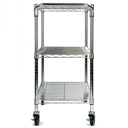 Chrome 3-Tier Heavy Duty Utility Cart T478163