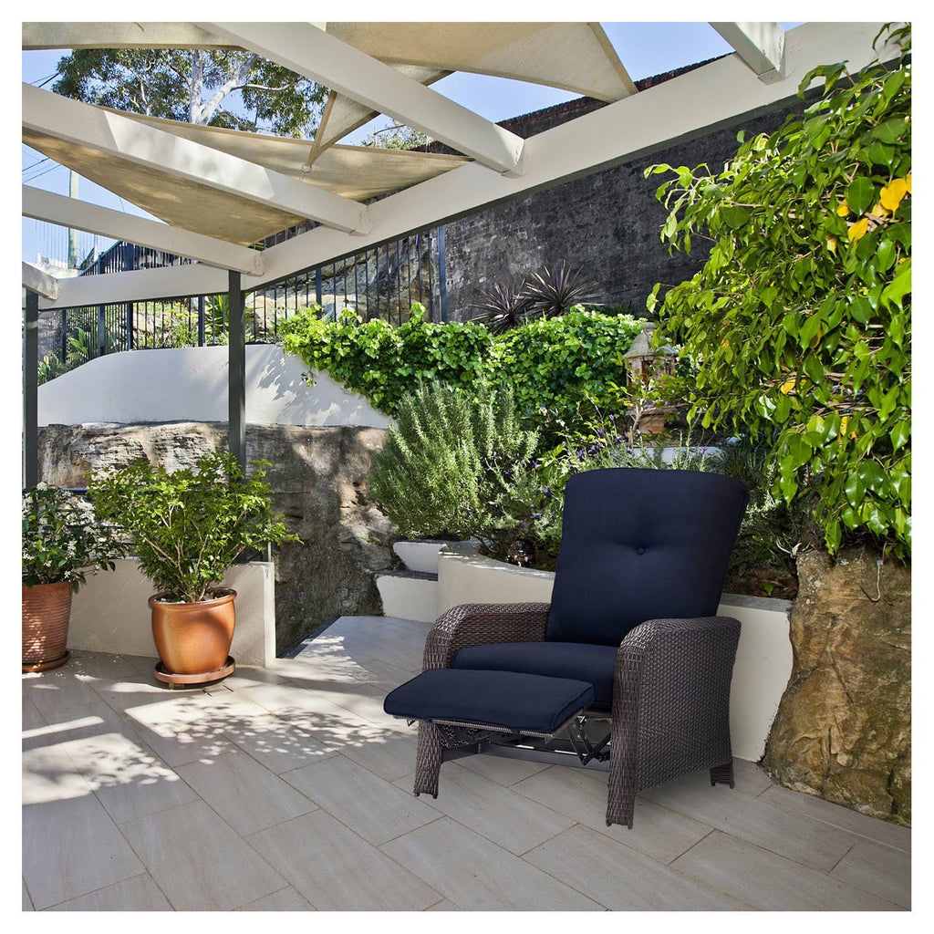 Navy Luxury Recliner V16827