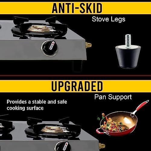 3 Burner Stainless Steel Propane Stove with Hose & Regulator U86873
