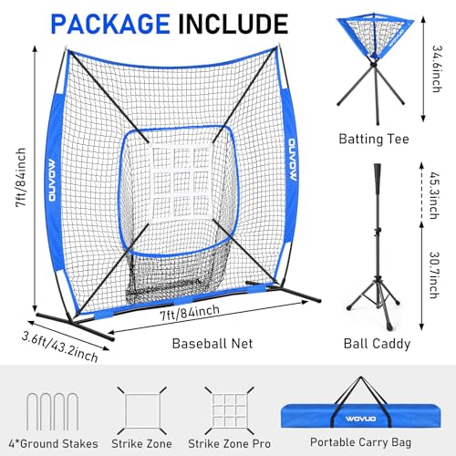 7x7 ft Baseball Softball Net with Strike Zone W7463