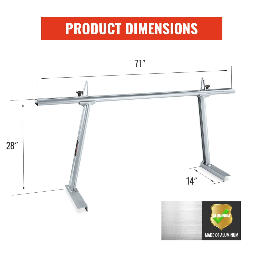 Extendable Aluminum Pick-Up Truck Ladder Rack I13266