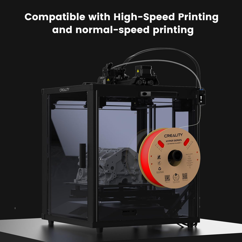 3D Printer with 600mm/s Printing Speed, Direct Drive Extruder, 60W Hotend Heater, Red PLA Filament F723