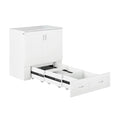 White Murphy Bed Chest with Charging Station Y2454