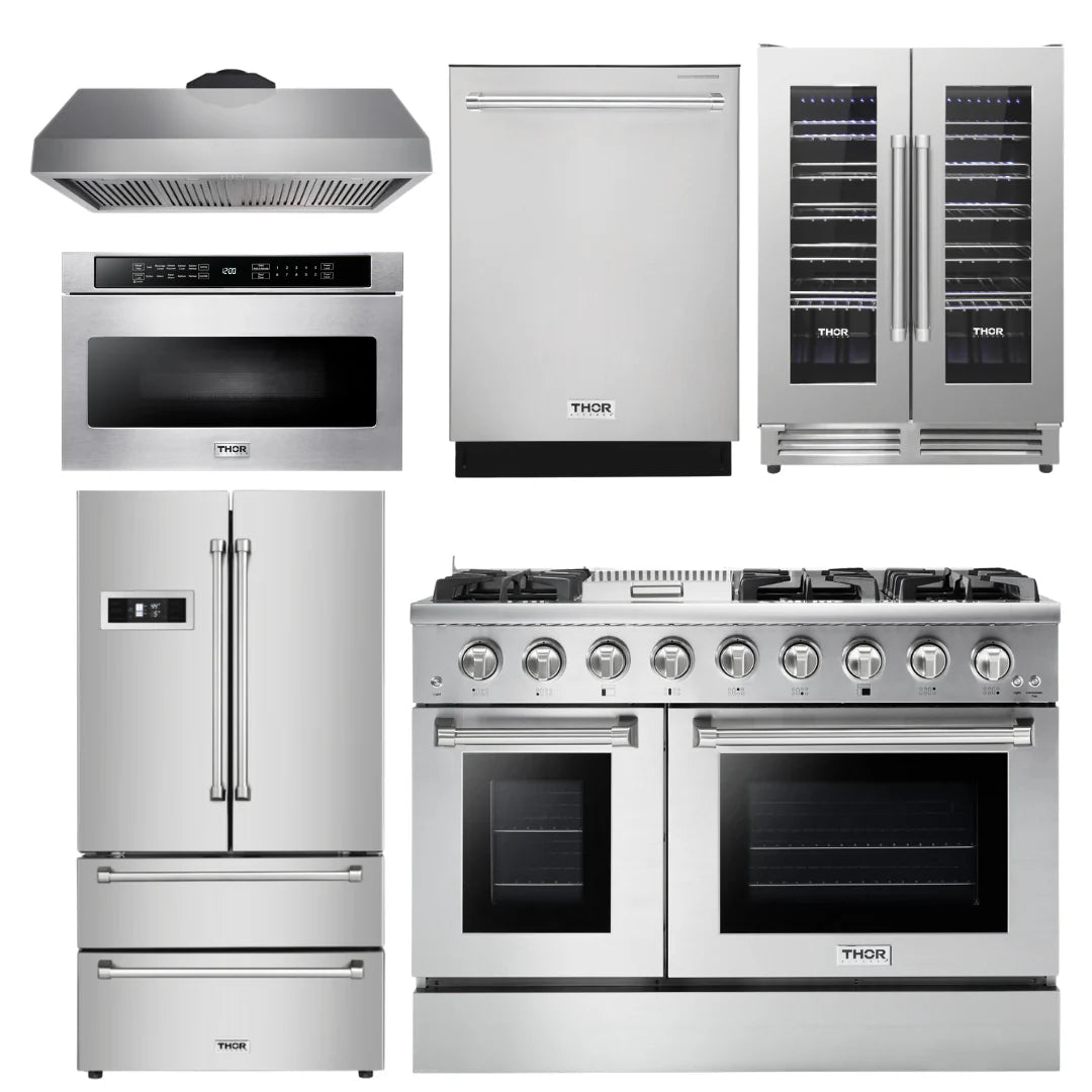 48 in. Propane Gas Range 6 Piece Kitchen Set M32641