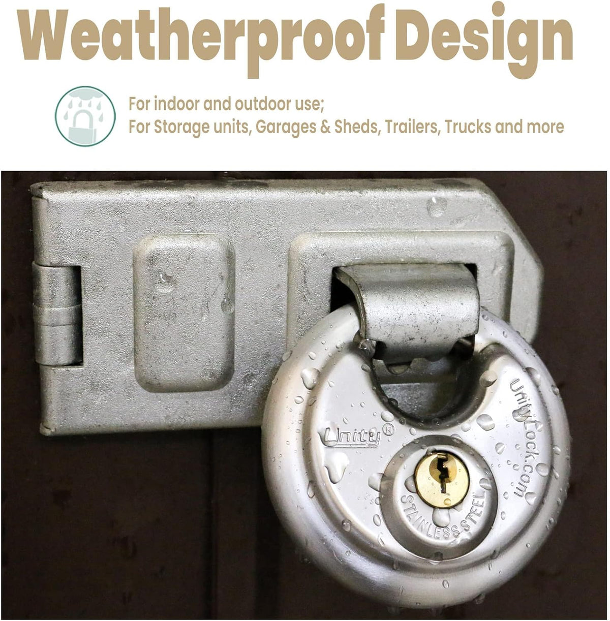 Stainless Steel Disc Padlock, 2-3/4" (70mm), Pack of 2 V498537