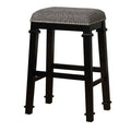 Black Bar Stool with Gray Seat K80467