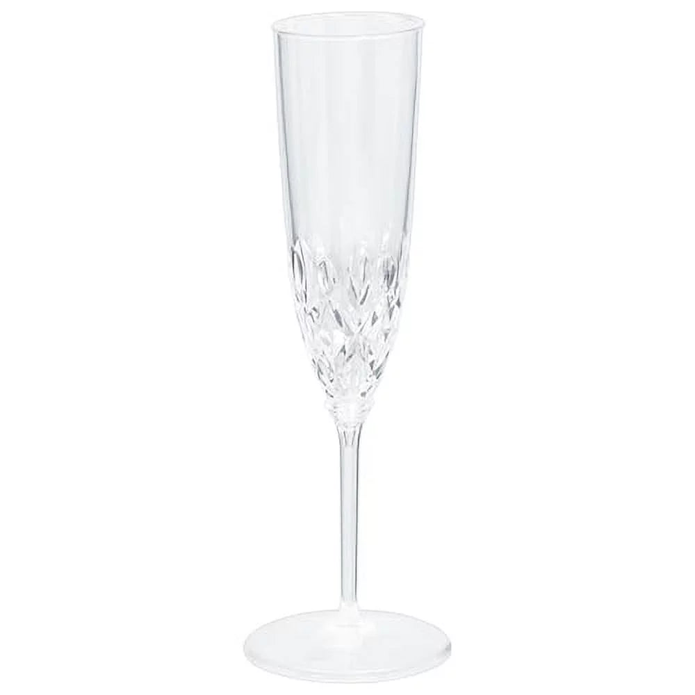 Clear Crystal Plastic Champagne Flutes G662