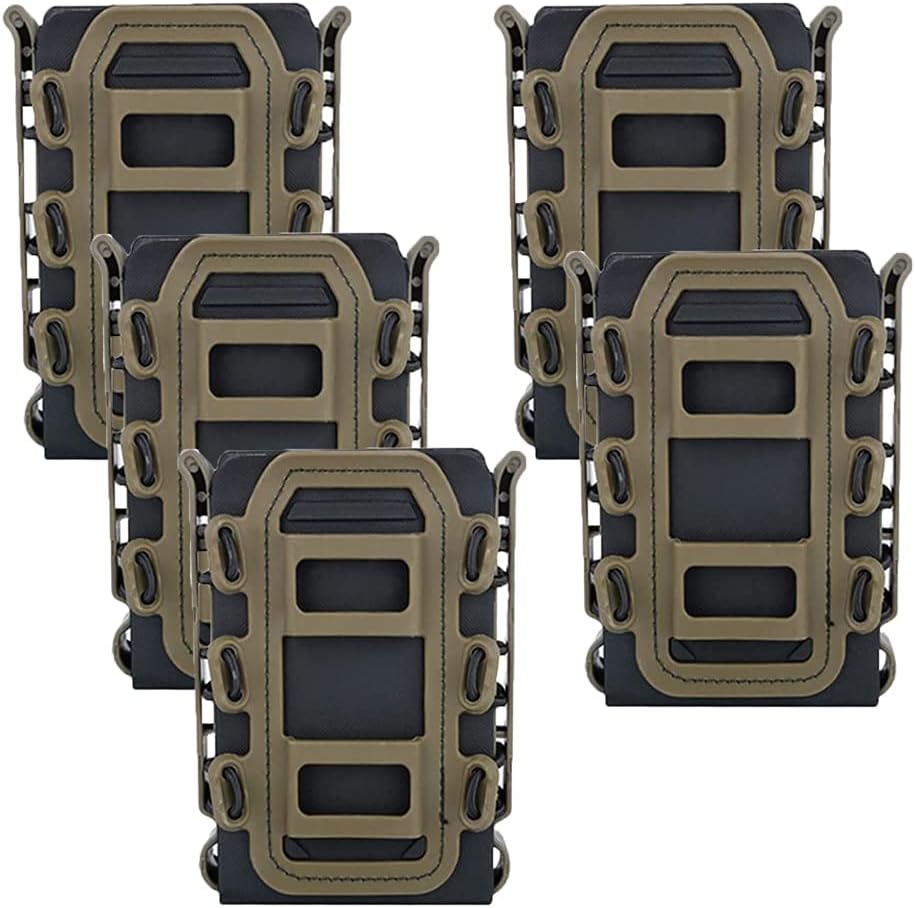 Tactical Mag Pouch 5Pcs Molle Magazine Holder with Clips S2258