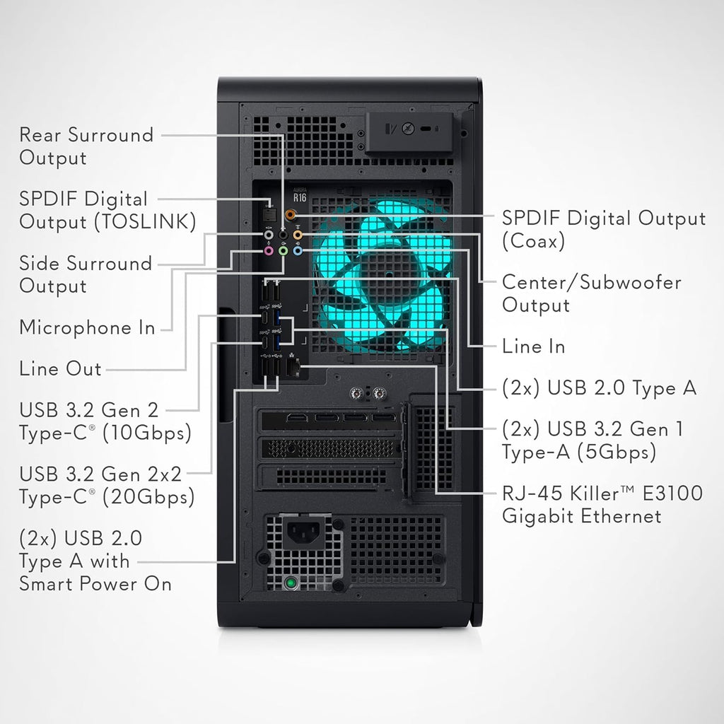 14th Gen Intel i7-14700F GeForce RTX 4060 8GB 16GB DDR5 1TB SSD 2TB HDD Gaming Desktop A2477