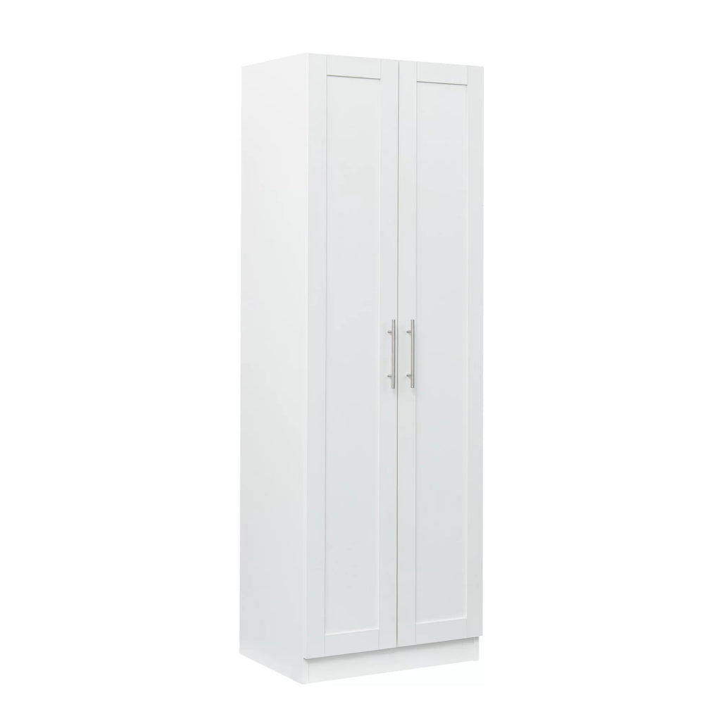 White 2 Door 3 Partition Wardrobe Cabinet E303