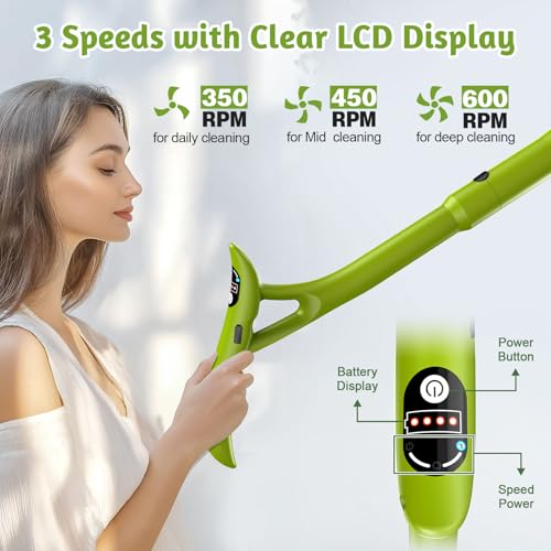 Cordless Electric Spin Scrubber with 8 Brush Heads H632