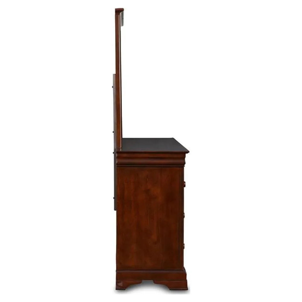 Solid Wood Engineered Wood Dresser in Cherry L7028