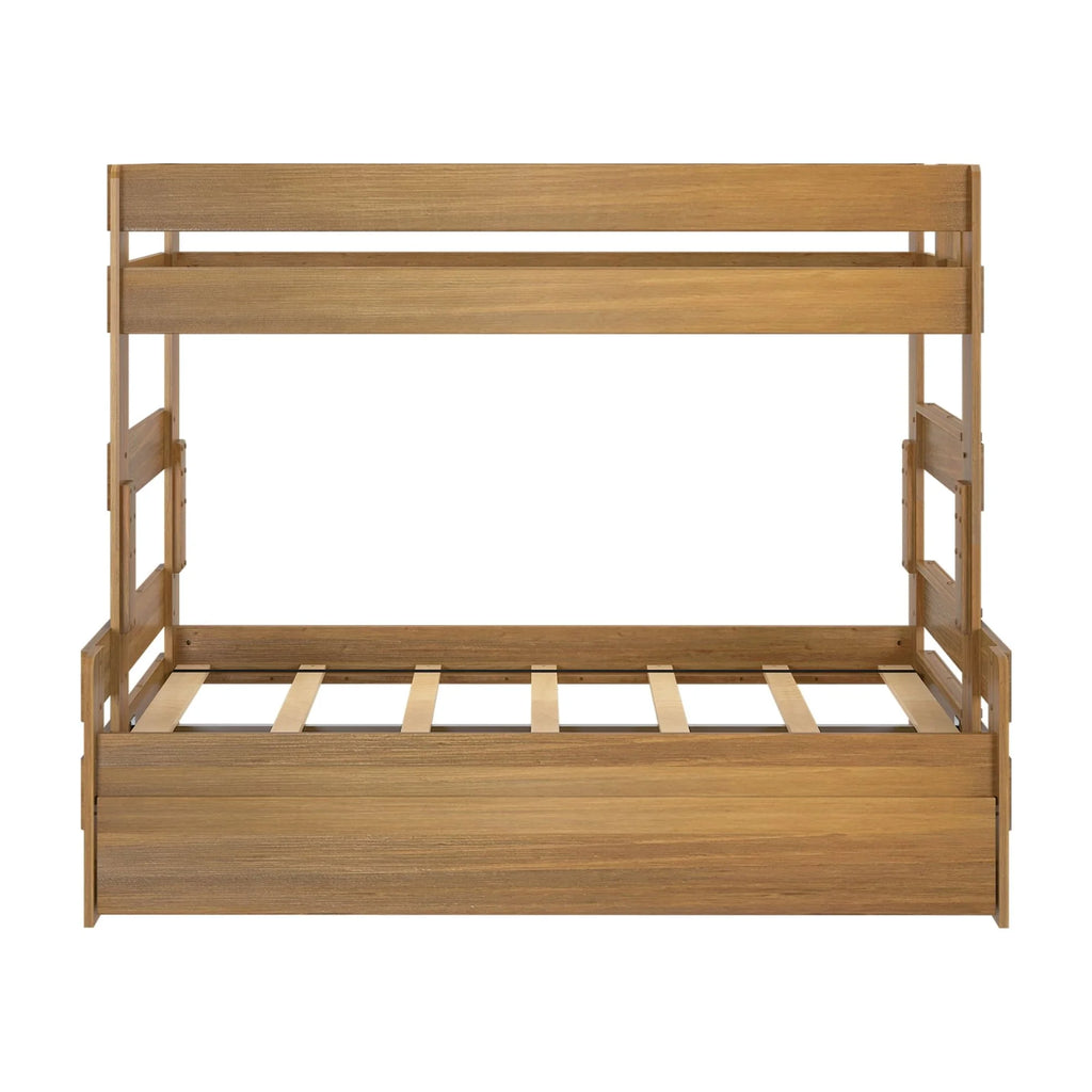 Twin Over Full Wood Bunk Bed with Trundle N5772