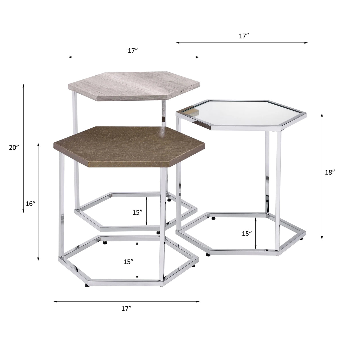 Chrome Nesting Tables B173