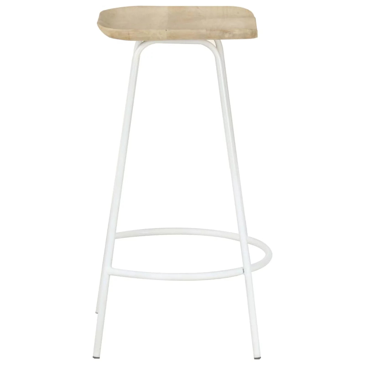 4 Piece Mango Wood Bar Stools with Footrest A253996