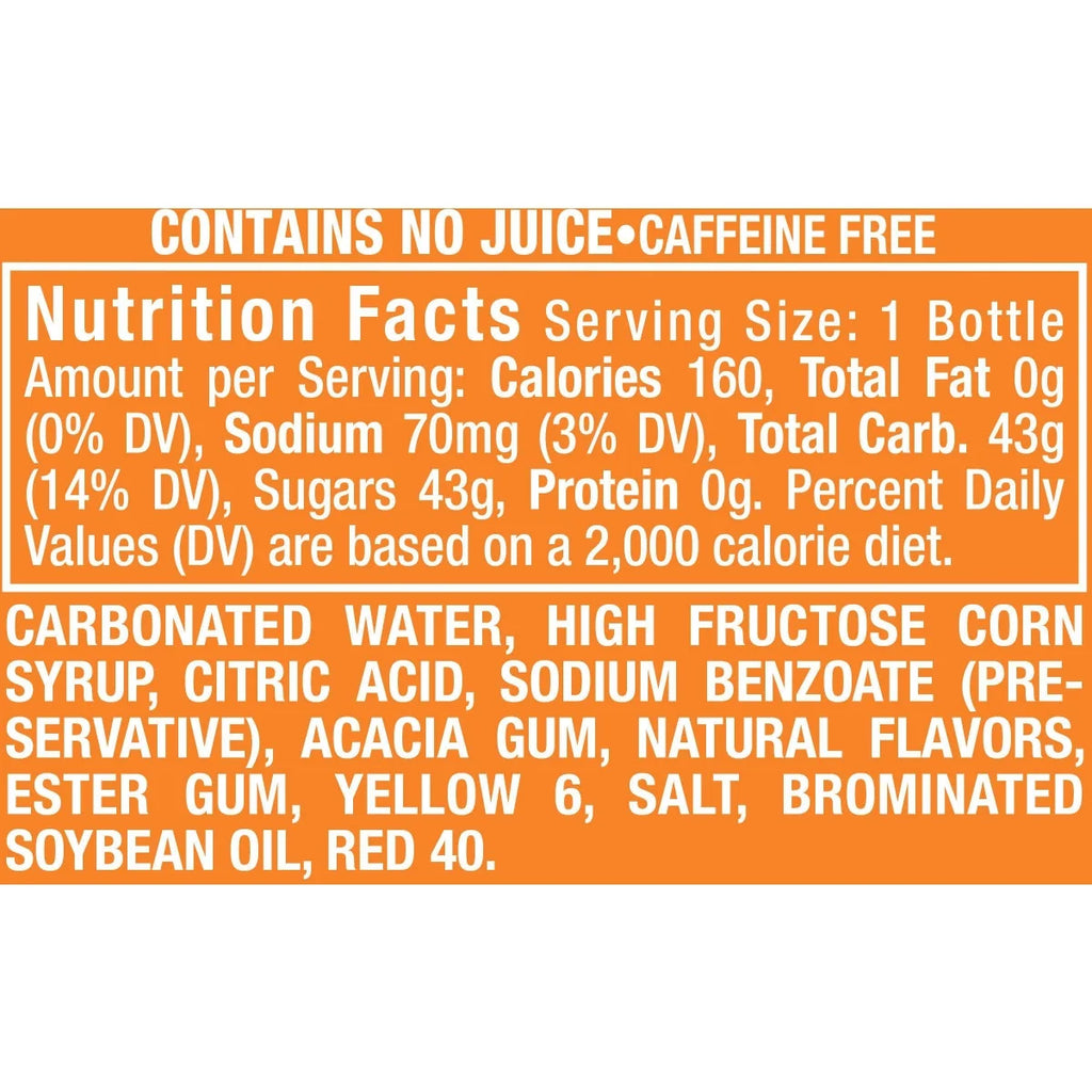 Crush Orange Soda, 12 fl oz, 8 pack J1037
