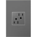 15A Tamper-Resistant Outlet with Matching Wall Plate, Magnesium Finish, 24-Pack F59235