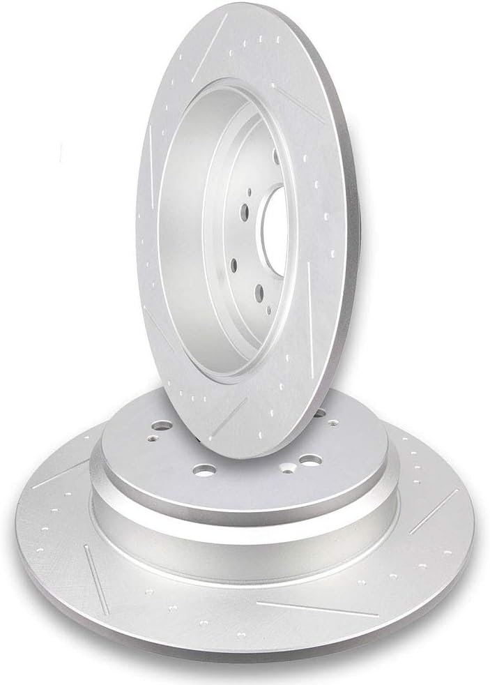 Slotted Rear Disc Brake Rotor Kits Y524