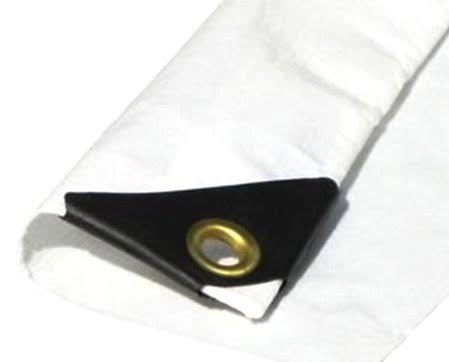 12 x 14 White 12 Mil 3 Ply Coated Tarp J15291