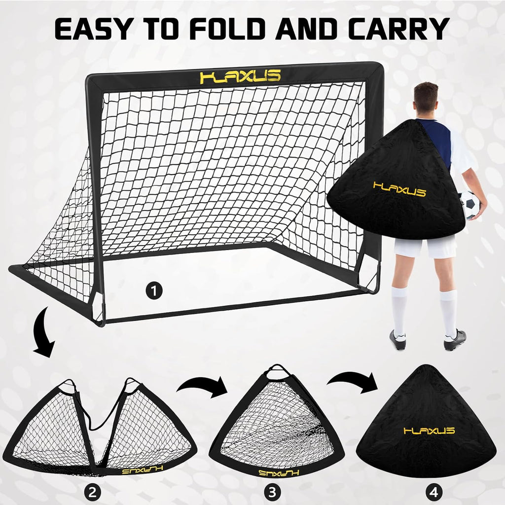 2 Set 4x3 ft Portable Pop Up Soccer Net with Soccer Ball I377