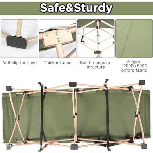 2 Pack 450lbs Camping Cot with Carry Bag Portable Folding Heavy Duty Bed X717