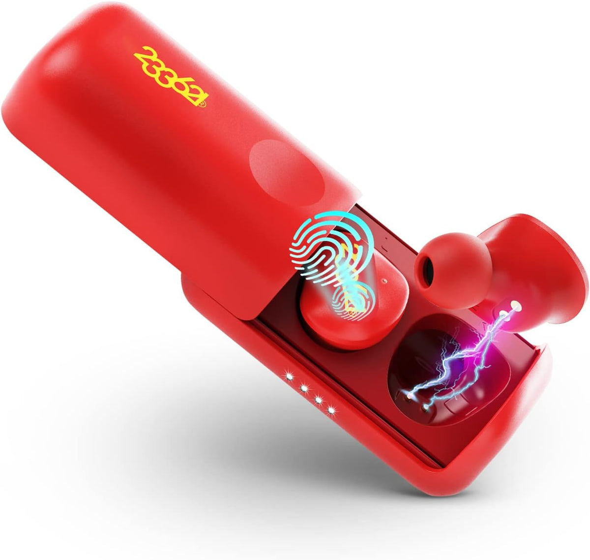 Dark Green Wireless Bluetooth Earbuds with Charging Case B7726