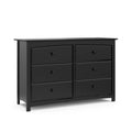 White 6 Drawer Double Dresser D1282