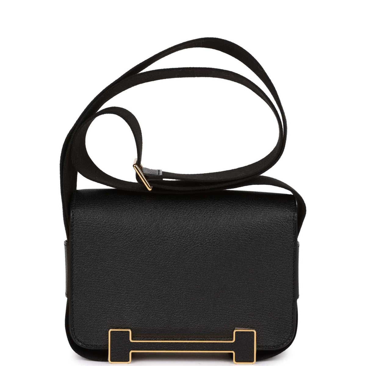 Black Chevre Gold Hardware Geta K830484