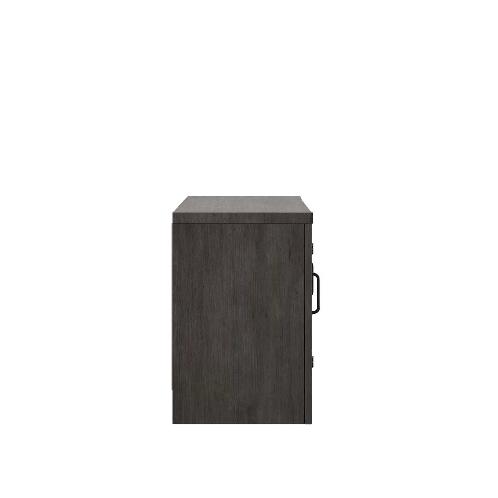 Weathered Gray TV Stand with Planked Doors K16482