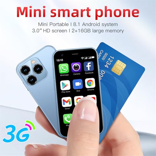 3.0 Inch Mini Smartphone 2GB 16GB Quad Core Android Dual Sim Light Blue F961284