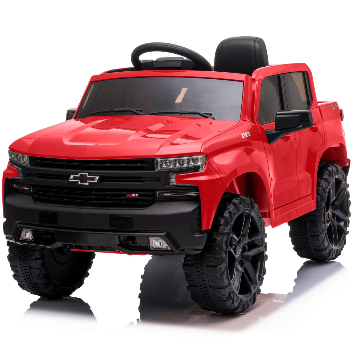 12V Battery Powered Licensed Chevrolet Silverado Truck - Red M11250