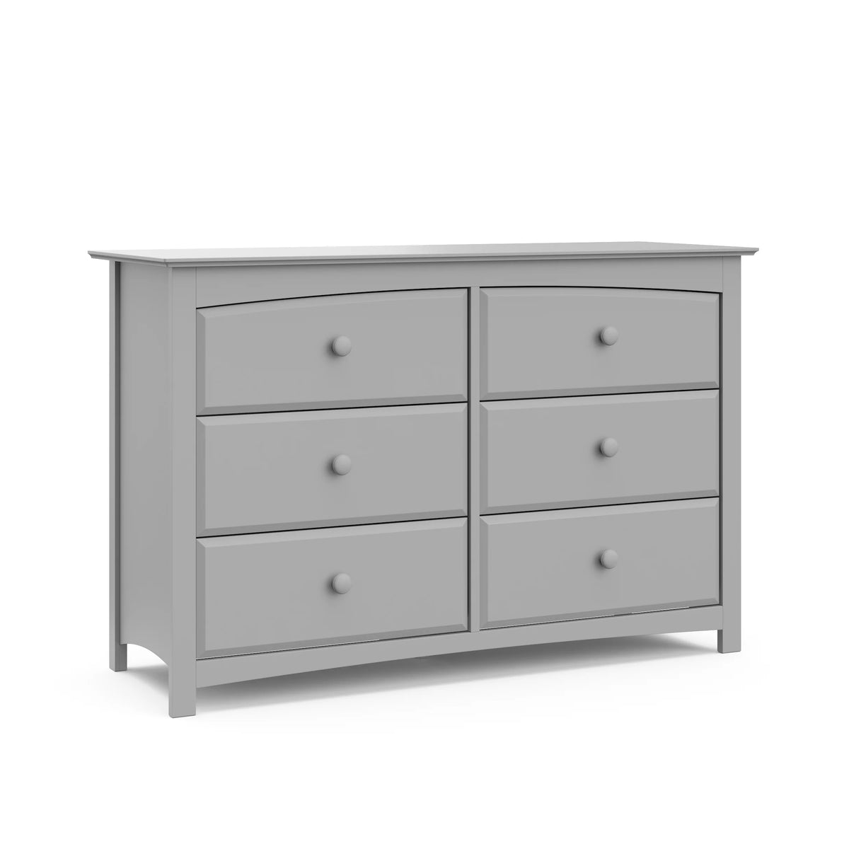White 6 Drawer Double Dresser D1282