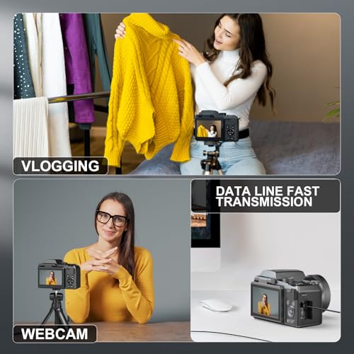64MP Compact Digital Camera with WiFi Flash B319