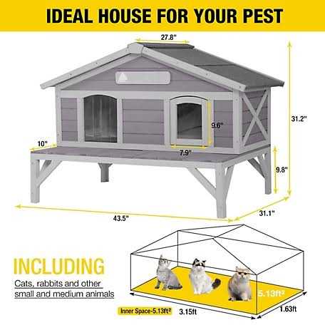 Wooden Cat House Z775