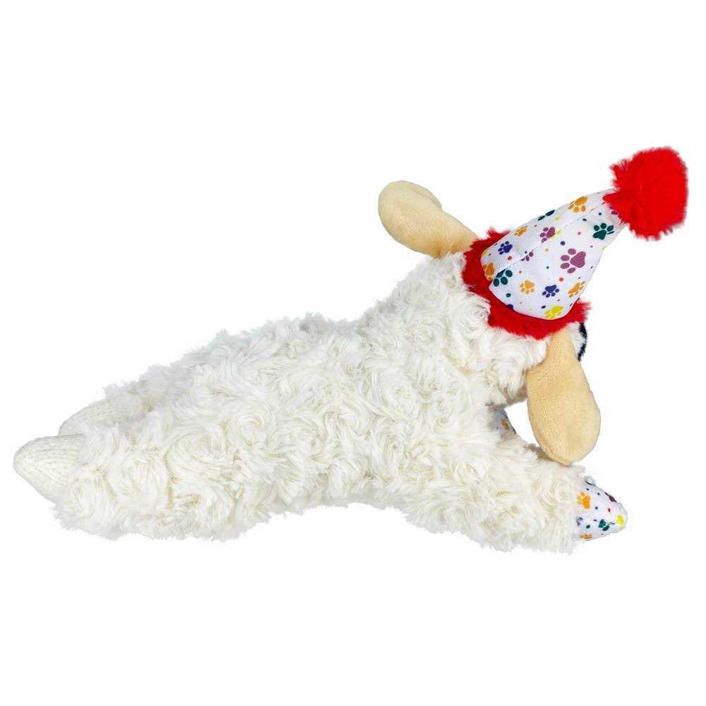 Lamb Chop Dog Toy with Birthday Hat H31153