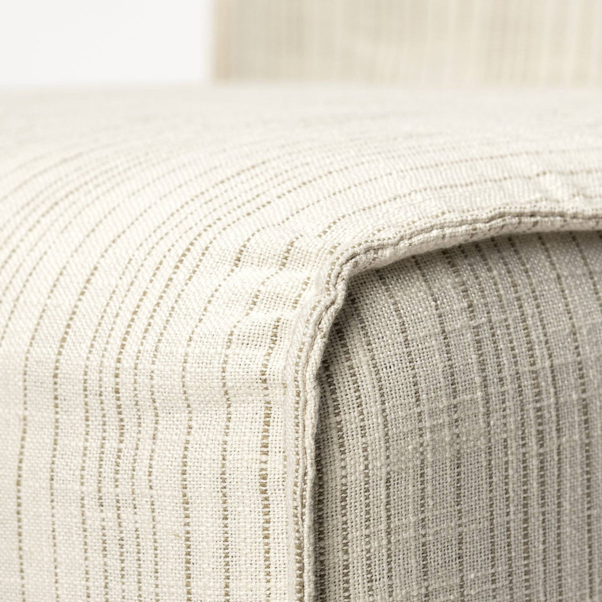 Cream-Toned Fabric Dining Chair with Wooden Base P622