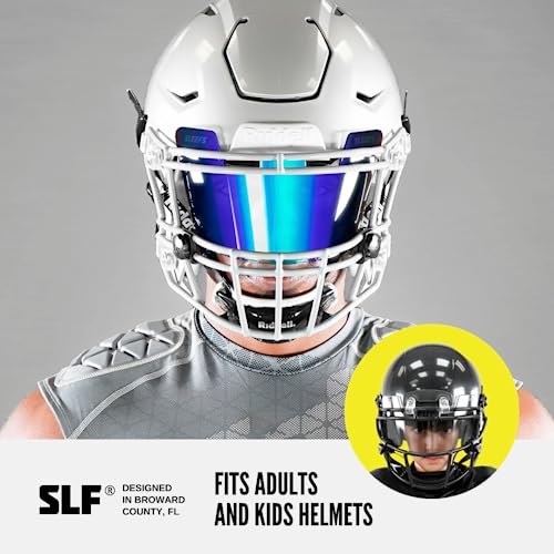 Tinted Football Visor with Clips and Microfiber Bag J1589