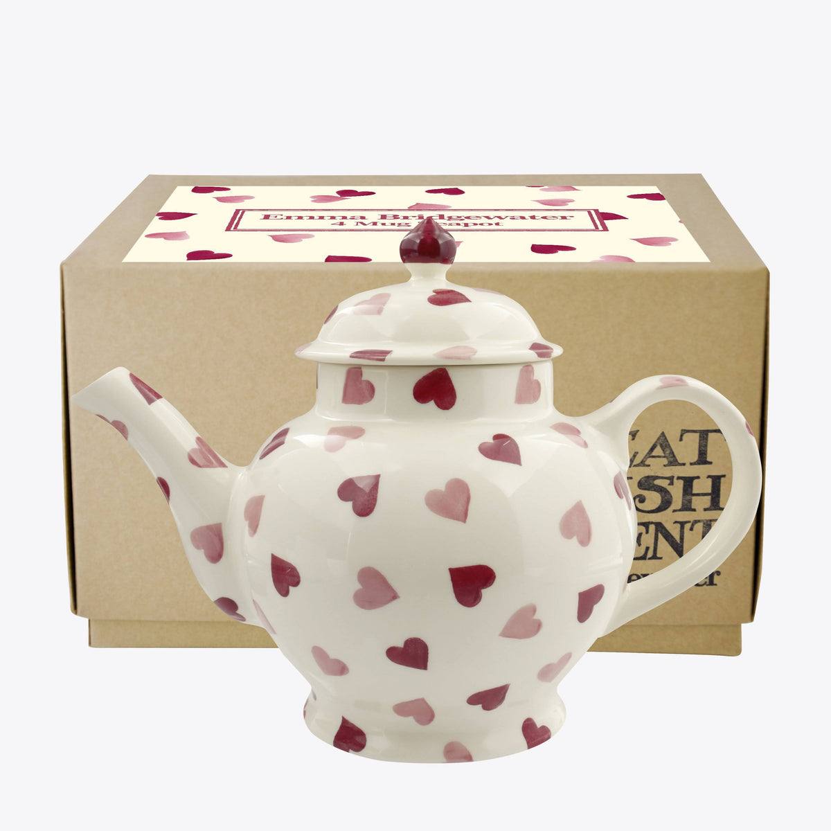 Pink Hearts 4 Mug Teapot Boxed U69078