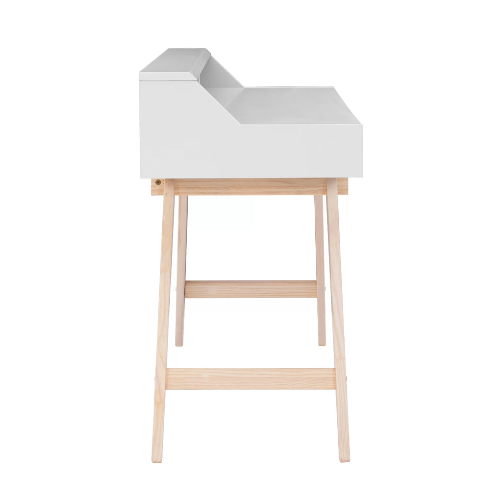 2-Drawer Desk, Natural and White Finish U17644