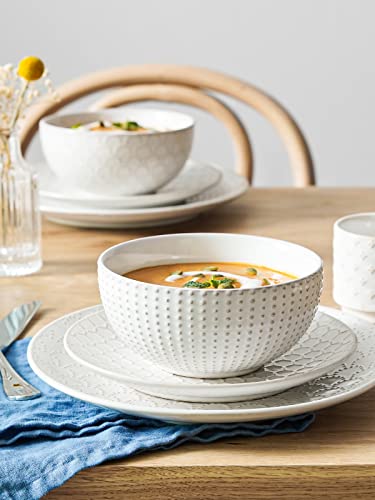 12 PCS Ceramic Dinnerware Set Arctic White M272100