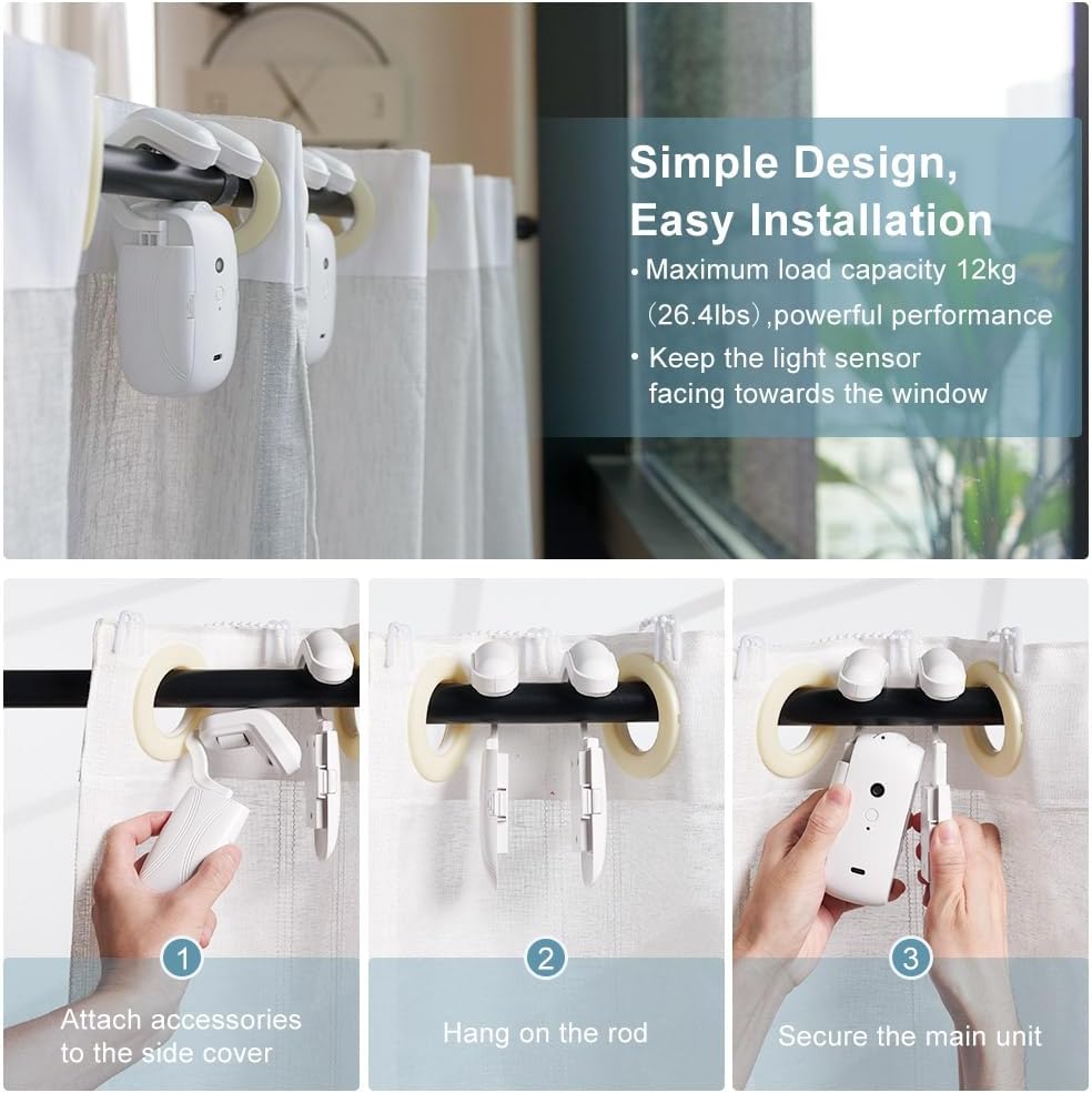 2PCS Remote Control Electric Curtain Robot L204